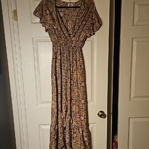 Bohemian Print Maxi Dress